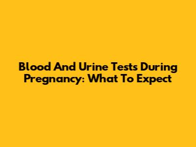 Blood And Urine Tests During Pregnancy: What To Expect