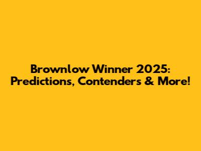 Brownlow Winner 2025: Predictions, Contenders & More!