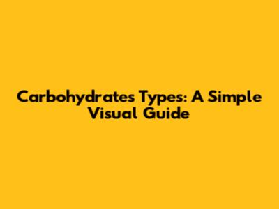 Carbohydrates Types: A Simple Visual Guide