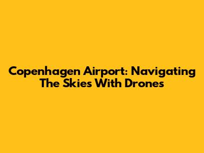 Copenhagen Airport: Navigating The Skies With Drones