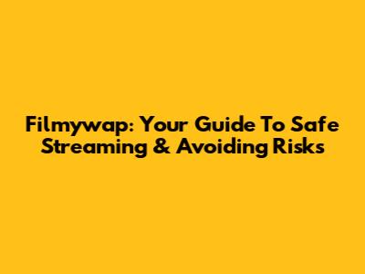 Filmywap: Your Guide To Safe Streaming & Avoiding Risks