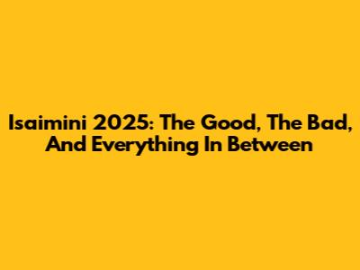 Isaimini 2025: The Good, The Bad, And Everything In Between