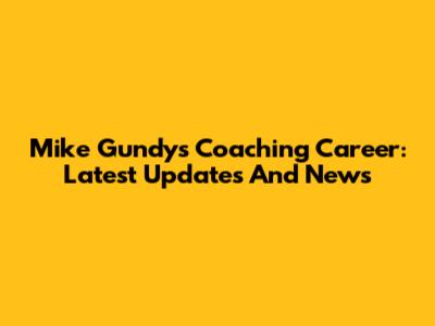 Mike Gundy's Coaching Career: Latest Updates And News