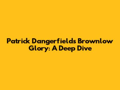 Patrick Dangerfield's Brownlow Glory: A Deep Dive