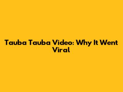 Tauba Tauba Video: Why It Went Viral